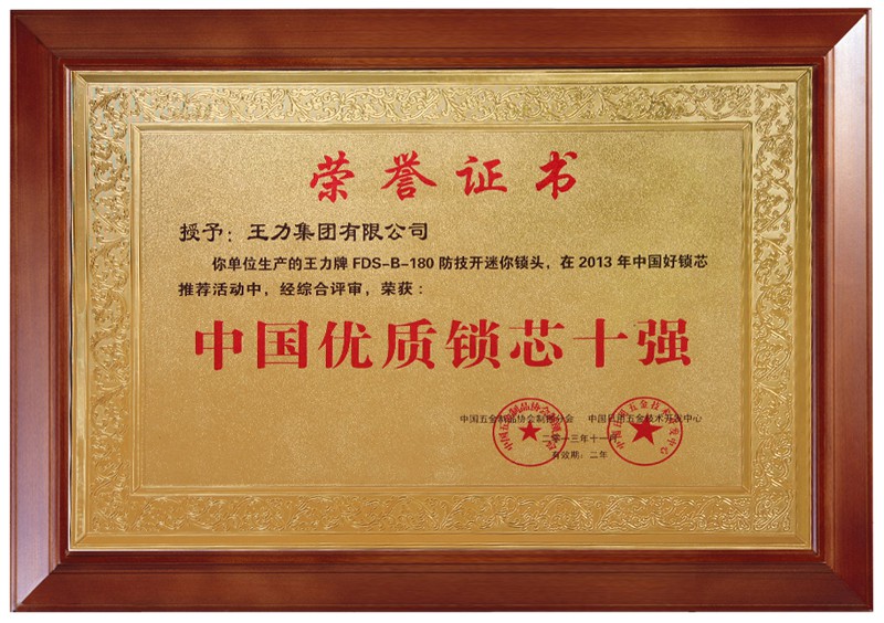 中国优质锁芯十强