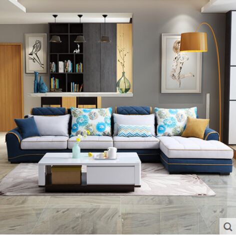 顾家家居布艺沙发现代简约可拆洗大小户型客厅组合布沙发2015