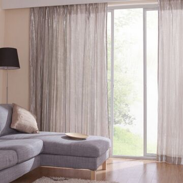 易可纺压皱窗纱保暖保温客厅防紫外线卧室落地窗纱帘成品