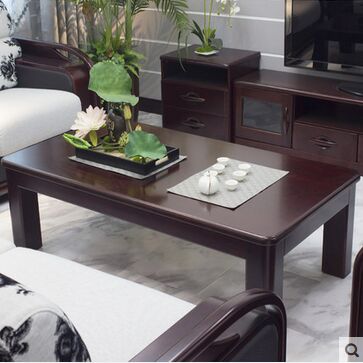 双叶家具 现代中式简约实木客厅家具 客厅茶几长方几全实木