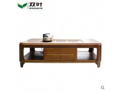 双叶家具 现代中式实木家具茶道茶几多功能长方几角几水曲柳客厅图1