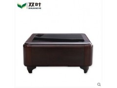 双叶家具 实木棋牌几带抽屉可储物简约大气中式茶几 飘窗方几图1