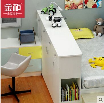 金柜儿童房定制 卧室环保儿童床书桌衣柜全屋定制