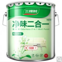 三棵树漆（SKSHU） 三棵树漆 健康+内墙乳胶漆涂料油漆 净味二合一白色墙面漆25KG