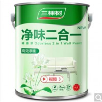 三棵树漆 健康+ 内墙乳胶漆涂料油漆内墙漆 净味二合一墙面漆 5L