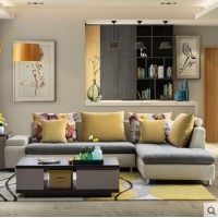 顾家家居布艺沙发客厅整装现代简约可拆洗小户型皮布沙发B001-1