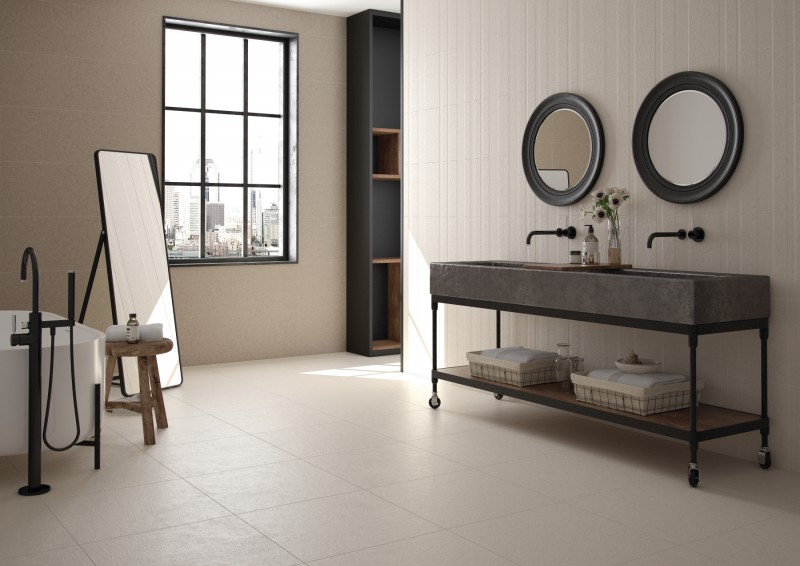 AMBIENTE LIMESTONE CREAM IVORY BAÑO