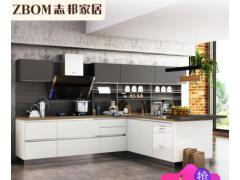 志邦橱柜整体厨柜 全屋定制整体厨房橱柜定做 PE平贴板 西雅图图1