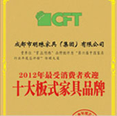 2012年最受消费者欢迎十大板式家具品牌