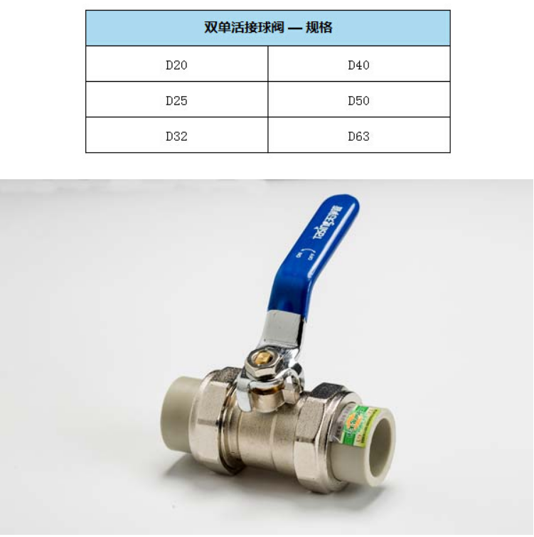 17 天净管 工程专用管-灰色PPR 双活球接阀  2