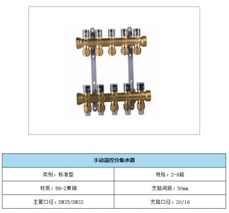 4 天净地暖 手动温控分集水器 2