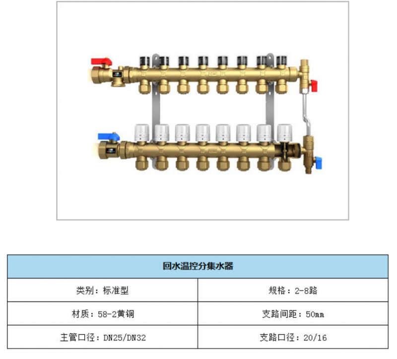 6 天净地暖 回水温控分集水器 2