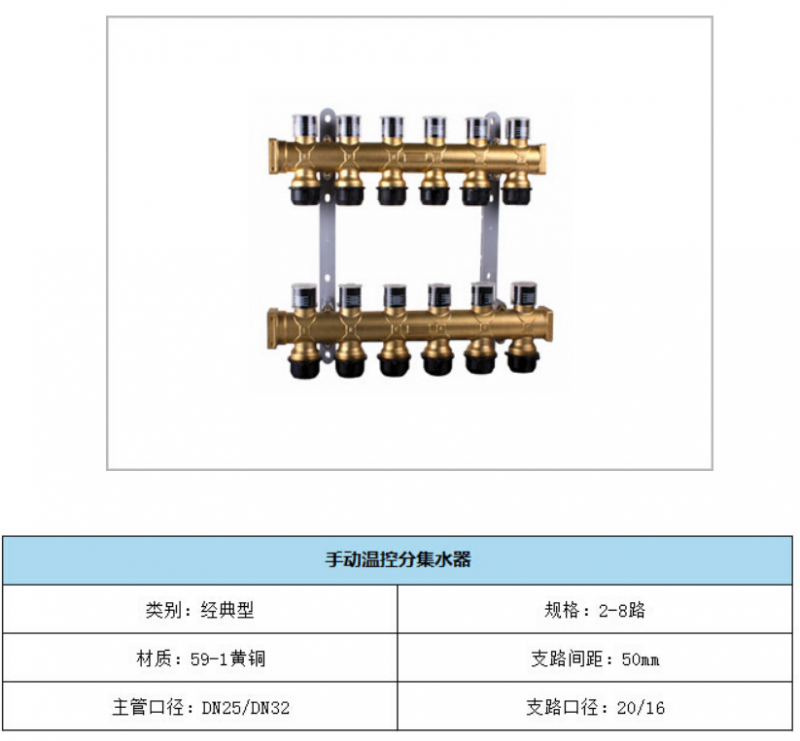 7 天净地暖 手动温控分集水器-经典型 2