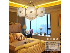 东方灯饰 ZT美式全铜半吸顶水晶灯饰客厅餐厅灯P80332-8图1