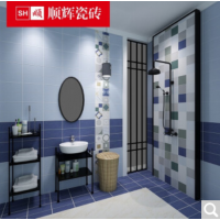 顺辉瓷砖 地中海卫生间浴室墙砖瓷片300x300