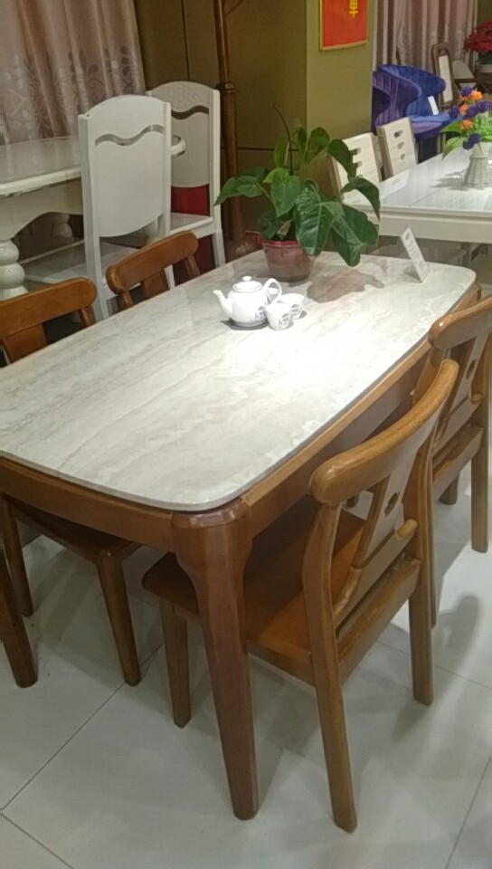 橡木石面餐桌