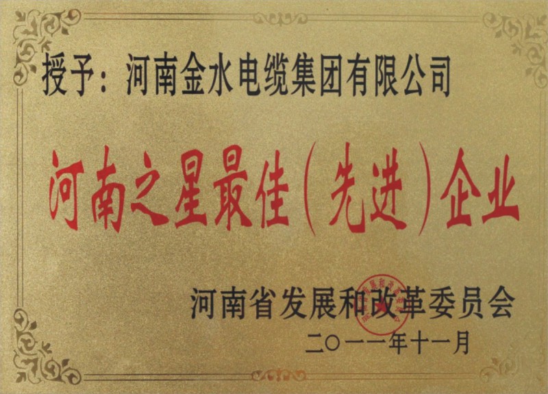 河南之星最佳（先进）企业
