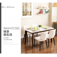 白色清新森系餐厅家具餐桌餐椅组合PT1692