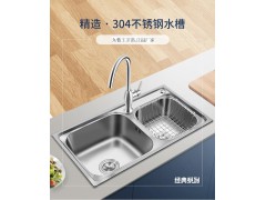 304不锈钢厨房手工水槽 家用厨房不锈钢水槽 手工盆图3