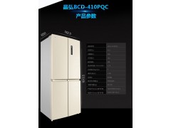 格力晶弘冰箱四门十字对开门双开多门家用智能变频410升大容量电冰箱超薄静音BCD-410PQC现代金图1