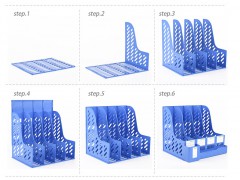正彩四格带笔筒文件栏图3