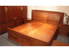 辉煌大床缅甸花梨木大床图3