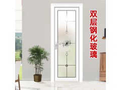 铝合金简约平开门钢化玻璃门定制图1
