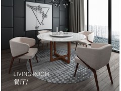 圆餐桌LT1001 布椅HK18-09图1
