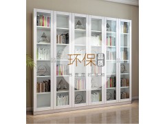 简约现代玻璃门书柜防尘书橱图3