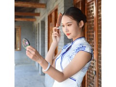 玉尚您红檀木梳镶独山玉平安扣情人节礼物母亲节礼物厂家源头批发图3