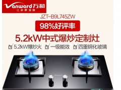 万和（Vanward） 燃气灶5.2KW大火力 天然气 家用台嵌可用天然气灶双灶嵌入式玻璃炉台 JZT-B9L745ZW(天然气)图2