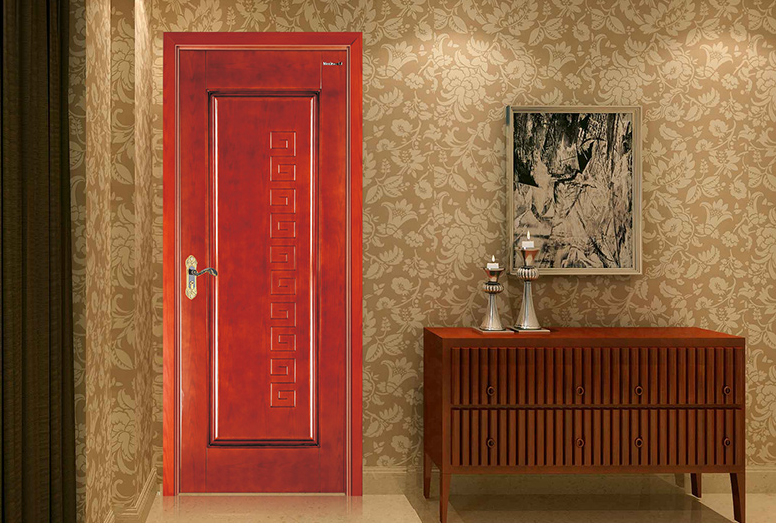 美心木门 烤漆实木复合卧室门 定制中式门 套装室内门3726