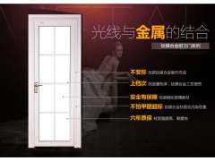 美心定制钛镁合金卫生间门厨房浴室钢化玻璃门7191（单开门）图3
