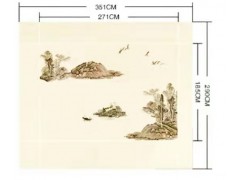 米墅软装 最新独花背景 山水江南图2