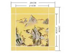 米墅软装 最新独花背景 高山流水图2