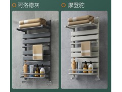 阿洛德暖气片铜铝复合小背篓家用水暖壁挂式集中取暖器卫生间加水散热器置物架 铜铝置物专利款0.8米高-雅黑图2
