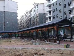 防腐木古建长廊，风雨连廊，园林廊架，产品规格多样，可来图定制图4