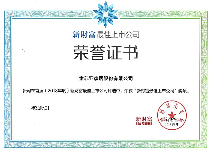 2018年度新财富最佳上市公司奖项
