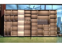 生产定制现代简约不锈钢铝蜂窝拆装展示柜图3