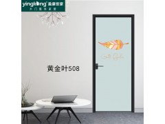 盈康世家合金门 爵士黑 打印玻璃门 小鹿图3