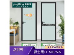 盈康世家合金门 阳台门 厨卫门 玻璃门 单开门 LT-508/509 爵士金 508图1