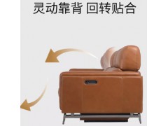 HTL定制沙发客厅简约现代头层牛皮真皮沙发挪威四季RS-12305-PR图5