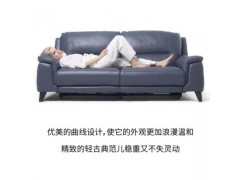 Domicil欧式真皮功能三人位沙发皮艺现代小户型组合DM-11075-W1图6