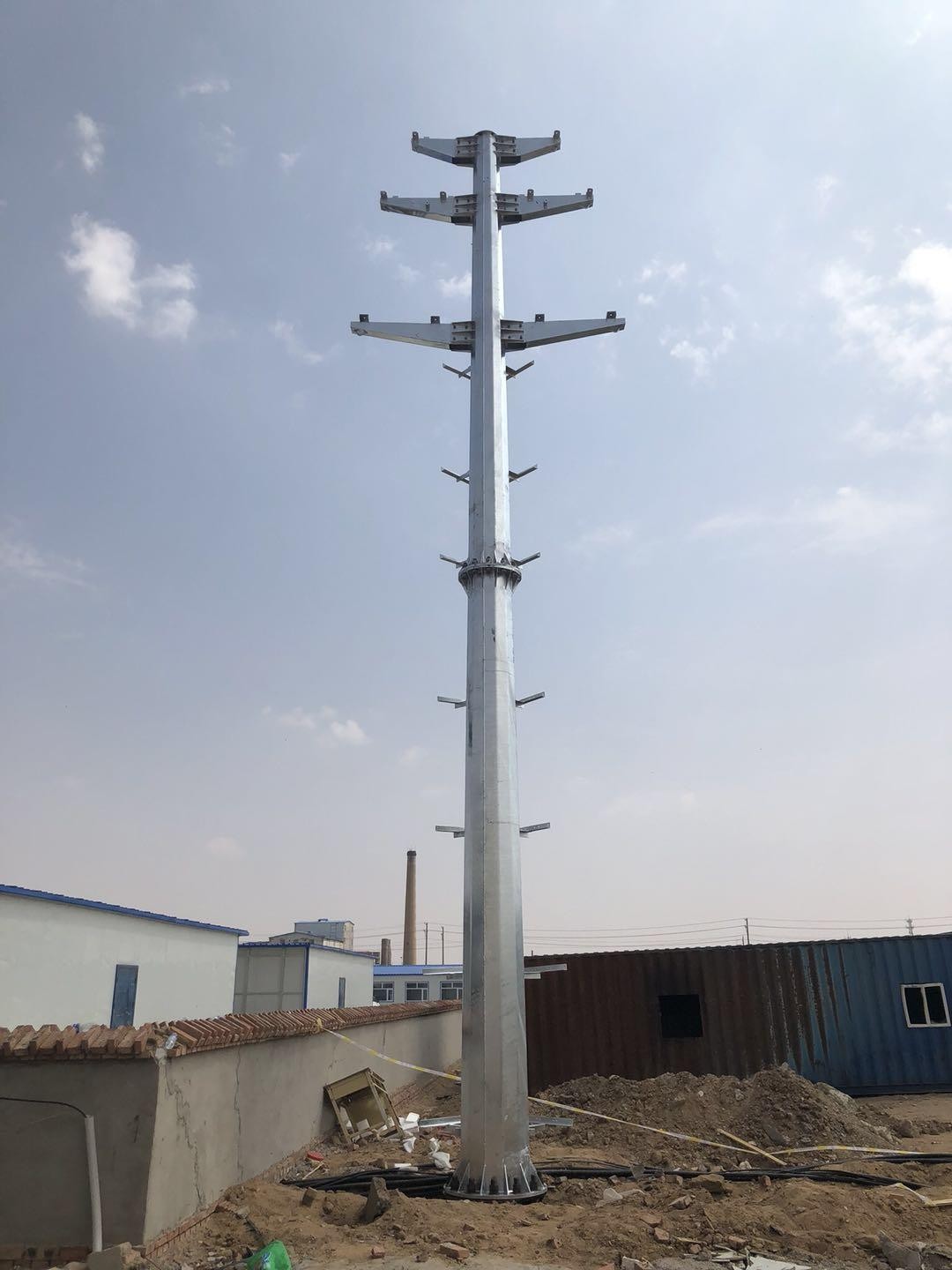 河北电力钢杆 地脚螺栓 电力钢管塔 生产厂家 钢管杆 钢制电杆