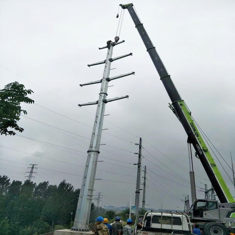 河北电力钢管塔 地脚螺栓 电力钢杆厂家 电力钢管杆